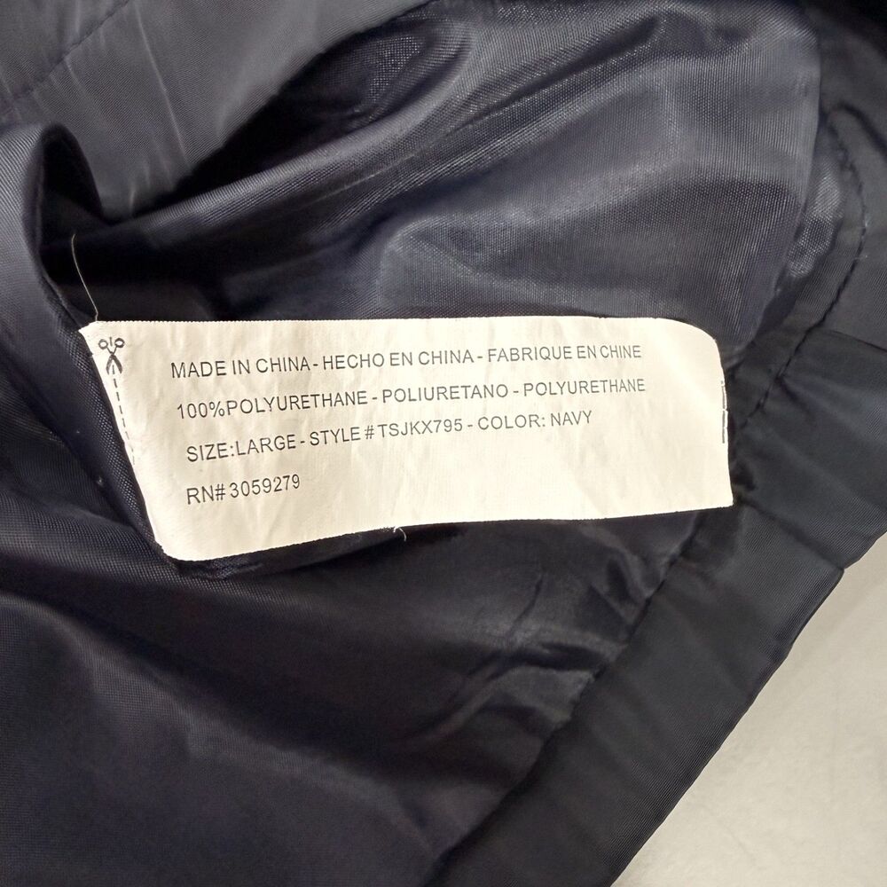 Thread & Supply Women's Large Navy Blue Full Zip Hooded Rain Jacket - Picture 6 of 7
